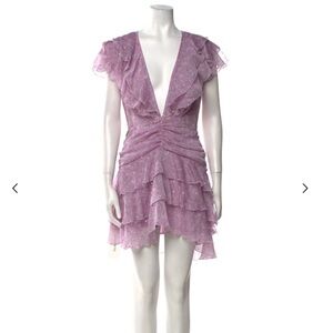 Sabina Musayev Lilac Ruffled Dress